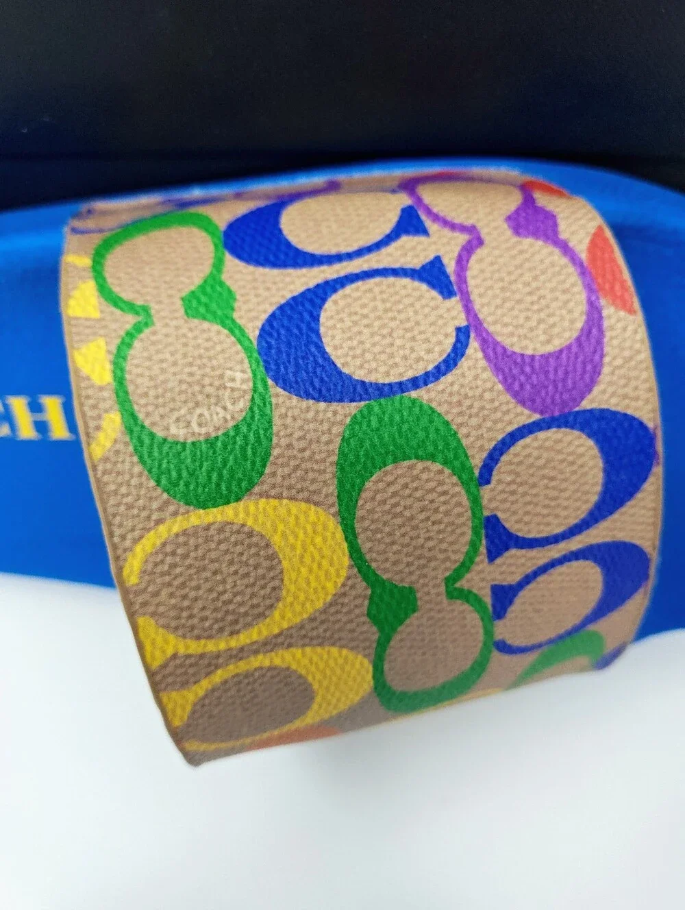 Coach Signature Pride Slides. Men's Size 10. New In Box